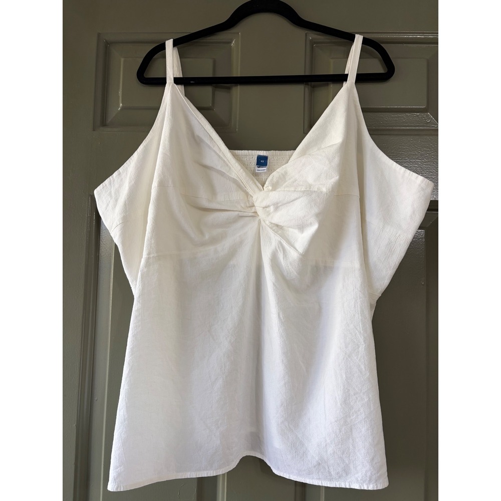 Old Navy | Plus Size Twist Front Cami Top | 4X || White|